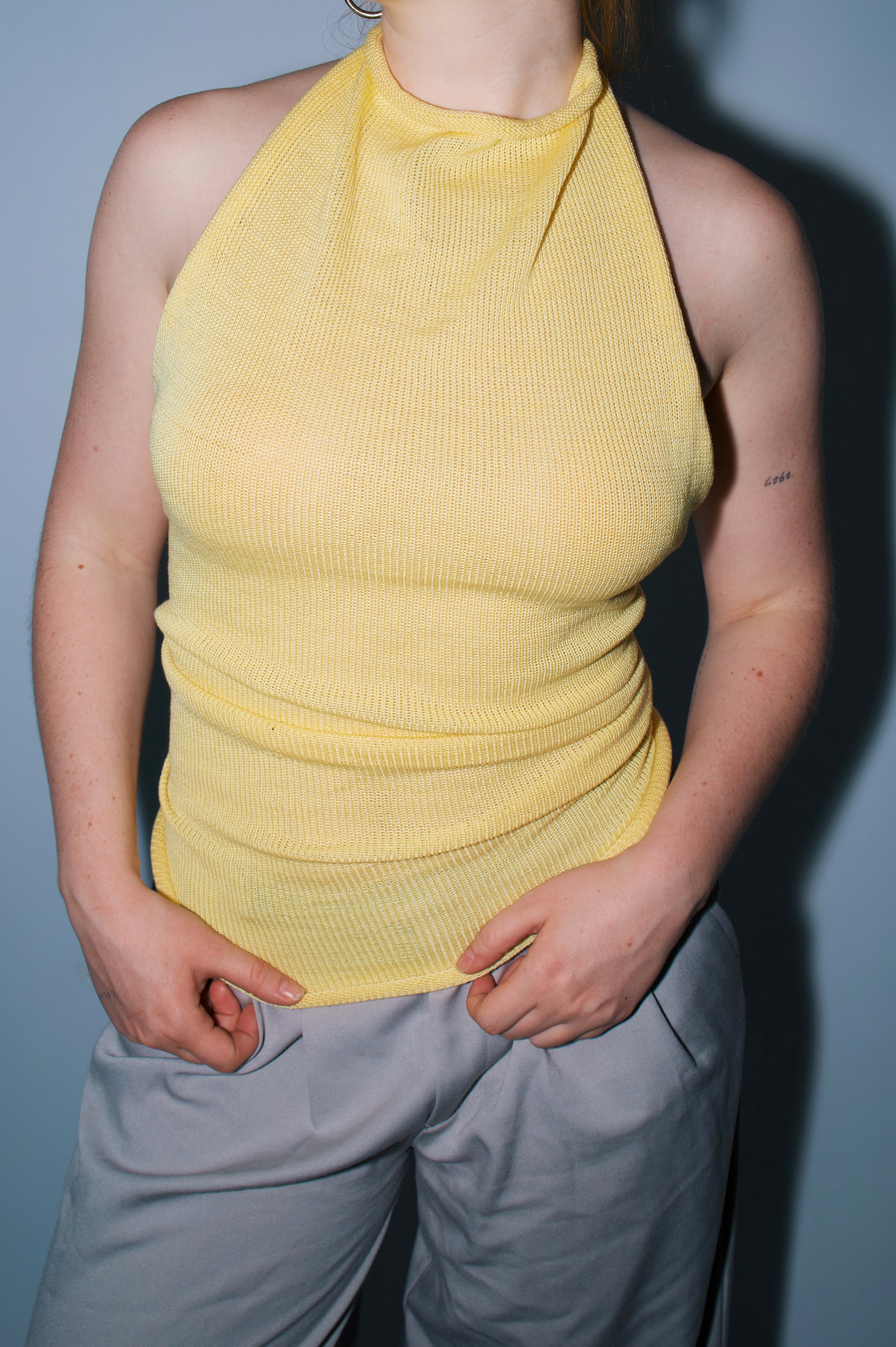 Highneck Knit Top