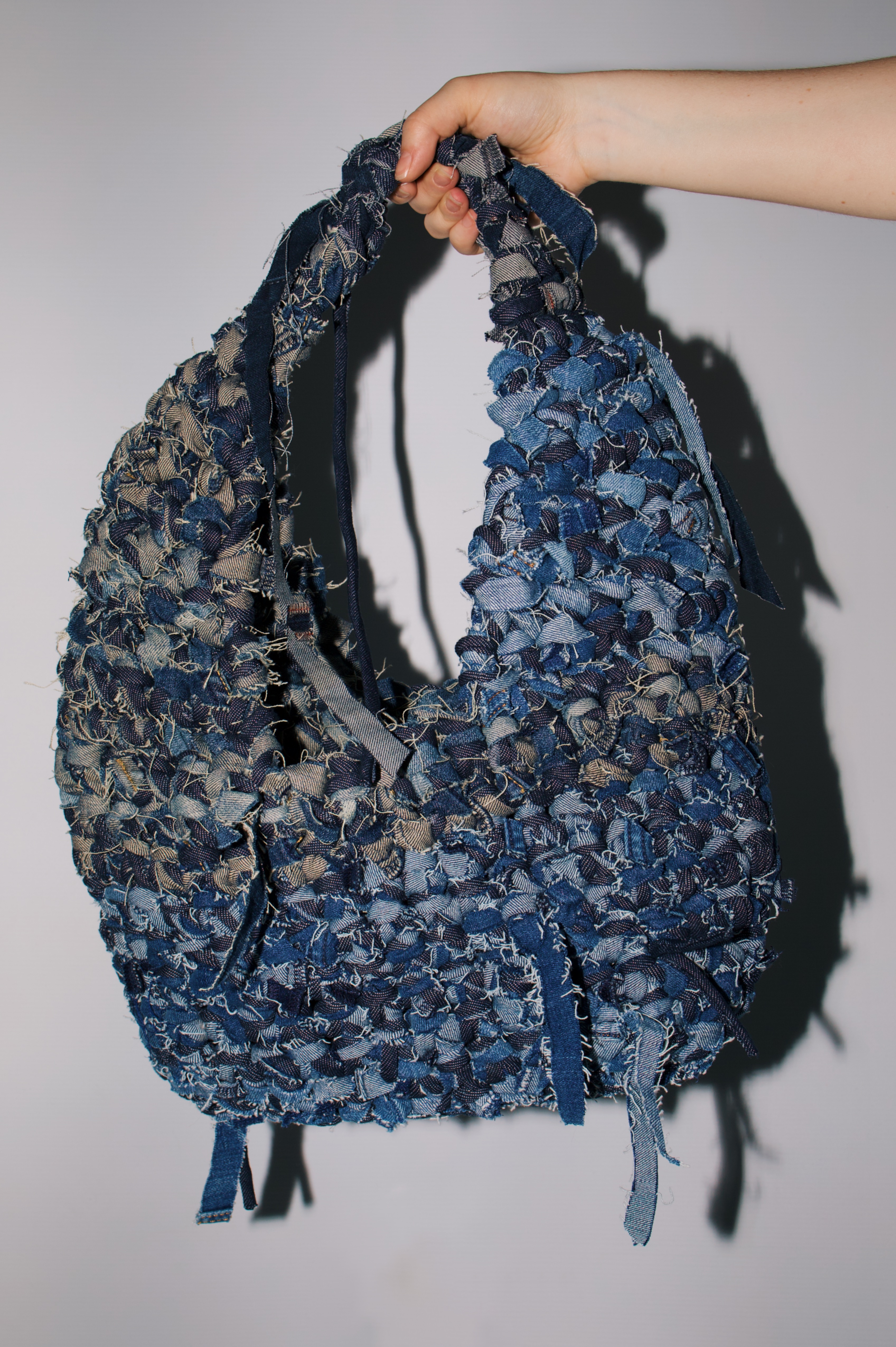 Denim Crochet Bag M